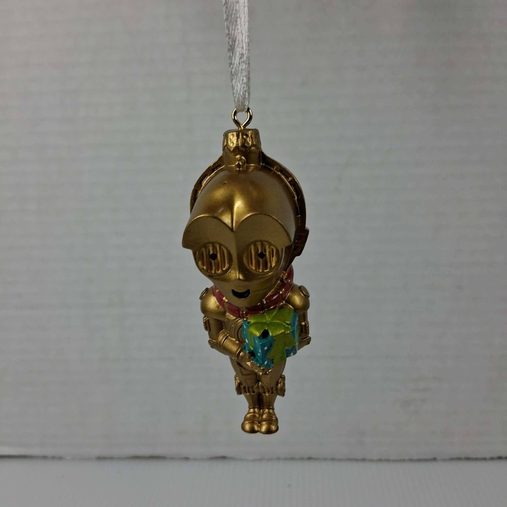 Hallmark Star Wars C-3PO Christmas Ornament Gold Droid w/Gift 1HCM6716 2015 NWT
